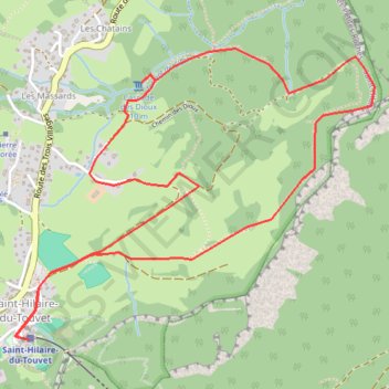 Les Dioux GPS track, route, trail