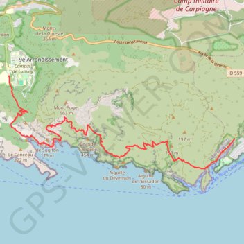 Morgiou Cassis GPS track, route, trail