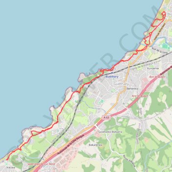 Sentier du littoral Basque St-Jean-De-Luz &lt;-&gt; Bidart GPS track, route, trail