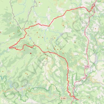 De Aumont-Aubrac à La Canourgue GPS track, route, trail