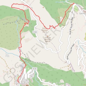 De Gorbio à Ste Agnès GPS track, route, trail