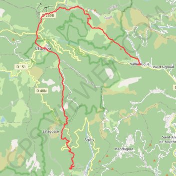 Arches - Pratcoustal GPS track, route, trail