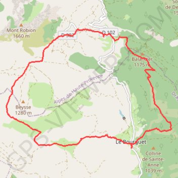 Le Bourguet-Chapelle Saint Thyrs-Bois du Défens GPS track, route, trail