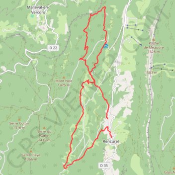 DE RENCUREL(38680) au Pas du Follet GPS track, route, trail