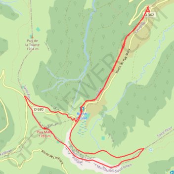Le Cantal à pied - Le Puy Mary et la Brèche de Rolland GPS track, route, trail