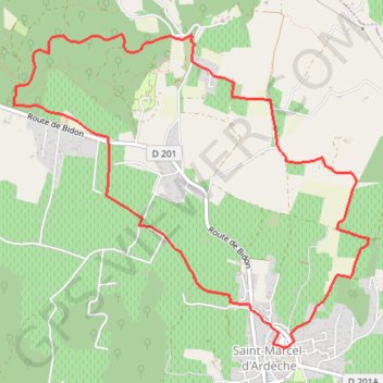 Saint-Marcel GPS track, route, trail