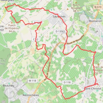 Coteaux de Saussines GPS track, route, trail