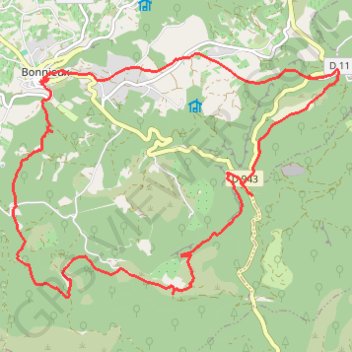 De Bonnieux à la Grotte des Brigands entre les 2 Luberons GPS track, route, trail