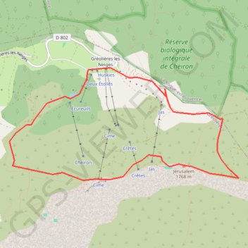 Cretes cheiron et jérusalem GPS track, route, trail