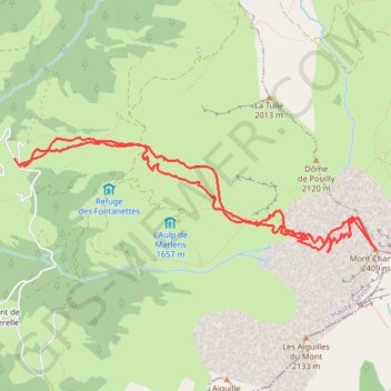 Mont Charvin Combe Ouest (Borns-Aravis) GPS track, route, trail