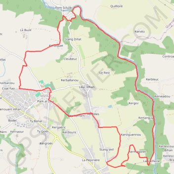 Cornouaille - Mellac GPS track, route, trail