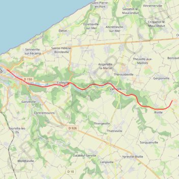 🚴 La Véloroute du Lin de Ourville-en-caux GPS track, route, trail