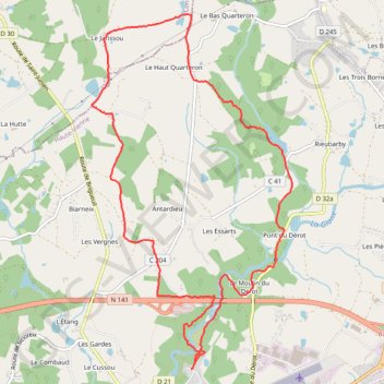 Saint-Junien (les Aubespins) GPS track, route, trail