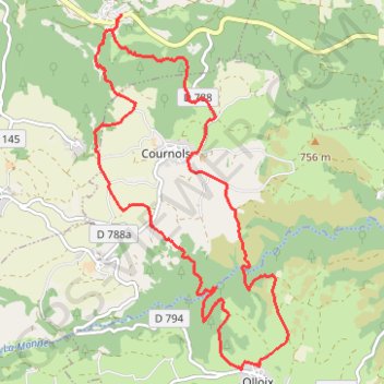 De Ponteix à La Monne GPS track, route, trail