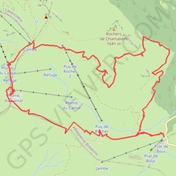 Plomb du Cantal GPS track, route, trail
