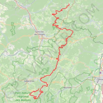 Transvosges GPS track, route, trail