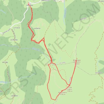 Montagne de Sulens GPS track, route, trail