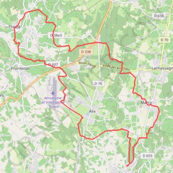 Charnay 23Km GPS track, route, trail