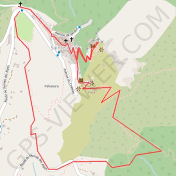 Sainte-Agnès GPS track, route, trail