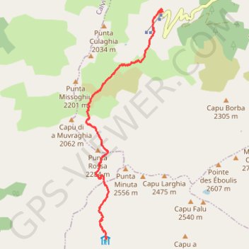 Corse (GR20) Tighjettu - Ascu Stagnu GPS track, route, trail
