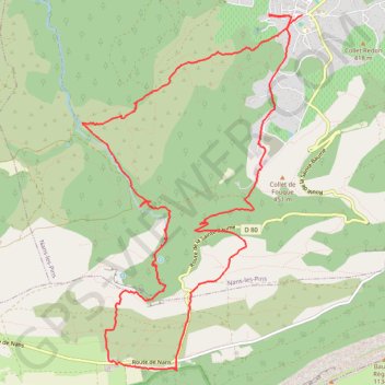 Les marmites de Nans-les-Pins GPS track, route, trail