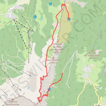 Tour des aretes du Gerbier (Vercors) GPS track, route, trail