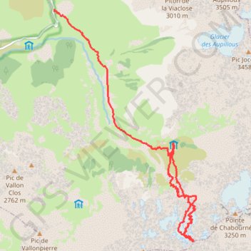 Valgaudemar - Brèche en V du Sirac GPS track, route, trail