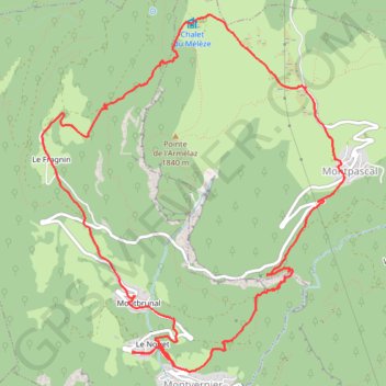 Randonnée Fragnin GPS track, route, trail