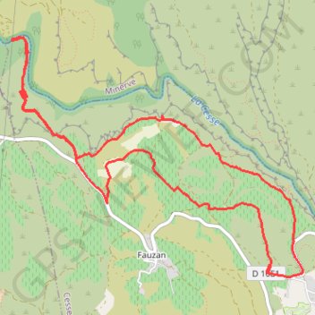 Dans le canyon de La Cesse - au Moulin de Gentil GPS track, route, trail
