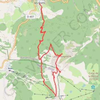 Saint Vincent les forts Dormillouse GPS track, route, trail