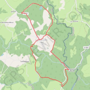 À la naissance du Chavanon - Laroche près Feyt - Pays de Haute Corrèze GPS track, route, trail