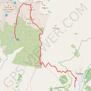 Sierra nevada - Mulhacen GPS track, route, trail