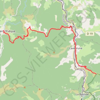 Cheylard-Sommet d'Espervelouze GPS track, route, trail