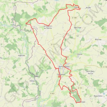 Mondoubleau et ses environs - Oigny GPS track, route, trail