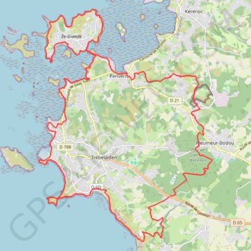 Pleumeur-Bodou GPS track, route, trail