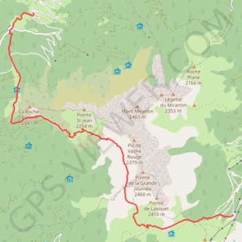 Molliessoulaz - Refuge des Arolles GPS track, route, trail