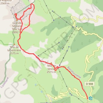 Grande Seolane par col d Allos GPS track, route, trail