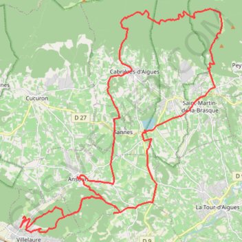 Balade dans le Luberon Sud GPS track, route, trail