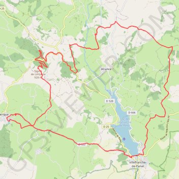 Les Crêtes de Villefranche de Panat GPS track, route, trail