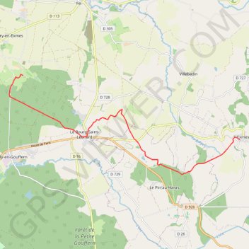 Chemin de Saint Michel (voie de Paris) etape 6 GPS track, route, trail