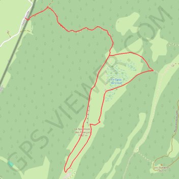 Le Creux du Croue - Les Rousses GPS track, route, trail