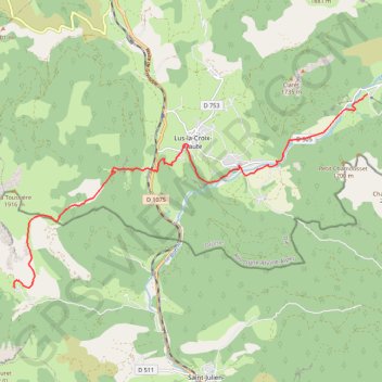 De La Jarjatte à Vaunières (Tour du Dévoluy) GPS track, route, trail