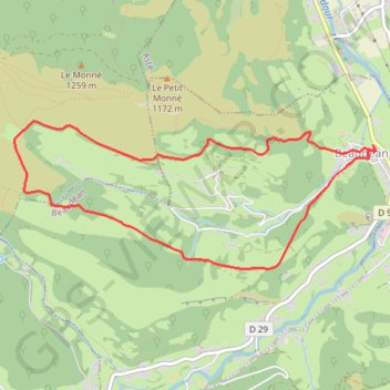 Le tour du Vallon de Serris - Beaudéan GPS track, route, trail