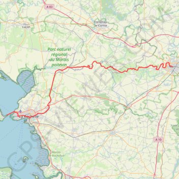 Niort (79000), Deux-Sèvres, Nouvelle-Aquitaine, France - La Rochelle (17000), Charente-Maritime, Nouvelle-Aquitaine, France GPS track, route, trail