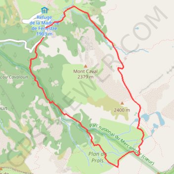 Les lacs de Prals GPS track, route, trail