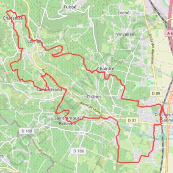Circuit des Crus - Crêches-sur-Saône GPS track, route, trail