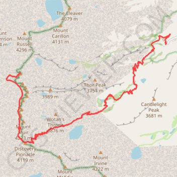 Mount Whitney GPS track, route, trail