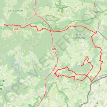 Travelbase Moulin de Bistain - Petite Suisse Long GPS track, route, trail