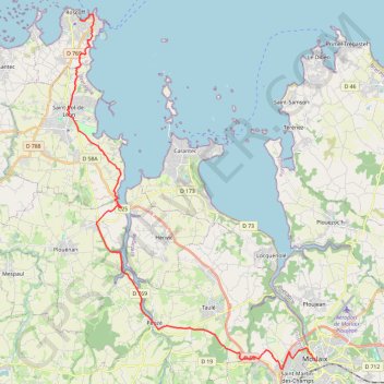 Morlaix / Roscoff GPS track, route, trail