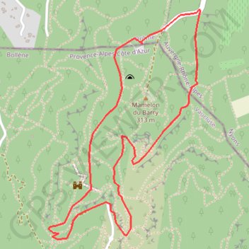 Tour du village troglodytique Saint Restitut GPS track, route, trail